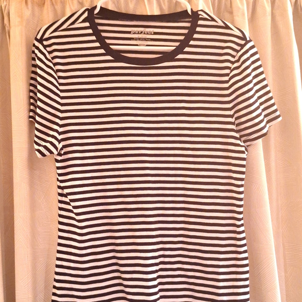 Black and White Striped Shirt